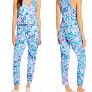 Lilly Pulitzer Blue and Pink Romper